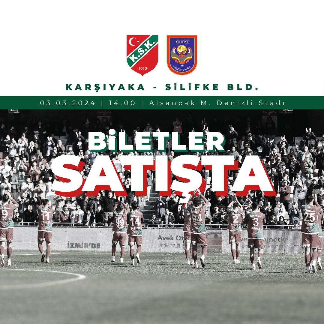 Karşıyaka, Silifke Belediyespor Maçının Biletlerini Satışa Sundu