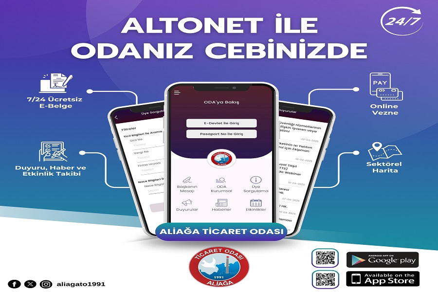 Aliağa Ticaret Odası Mobil Uygulaması Yayında