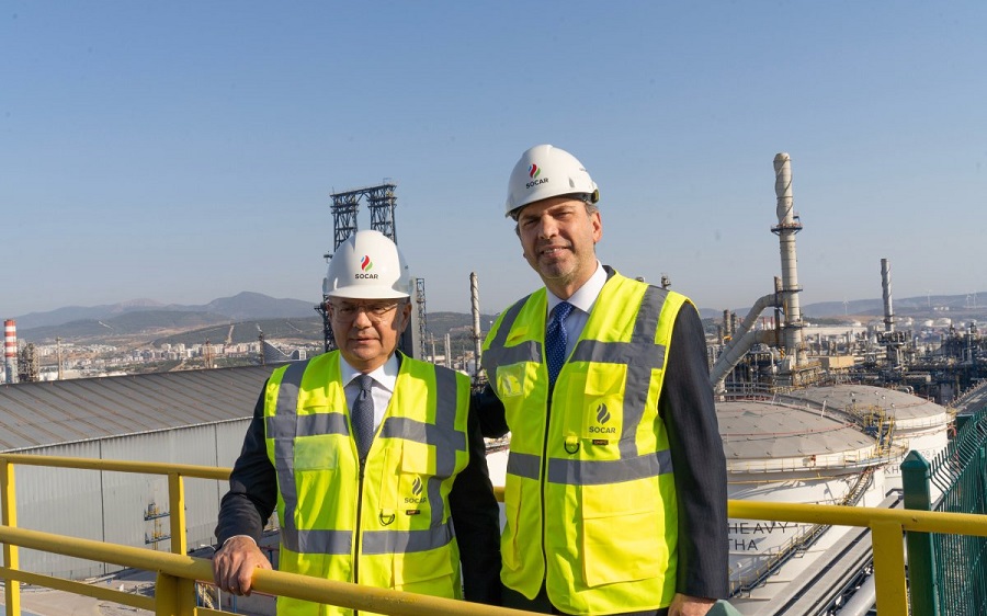 Azerbaycan ve Türkiye Enerji Bakanları SOCAR Türkiye’nin İzmir Aliağa’daki üretim sahasını ziyaret etti