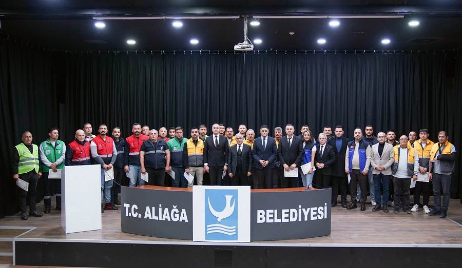 Aliağa'da Orman Yangınlarıyla Mücadele Eden Personele Teşekkür Belgesi