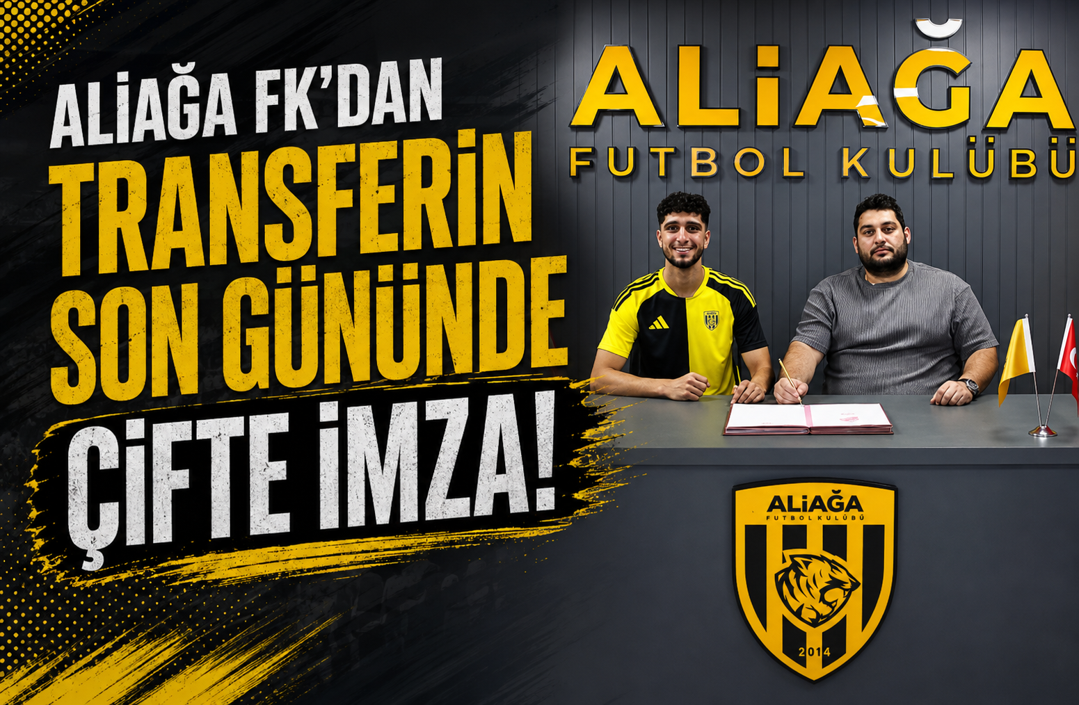 ALİAĞA FK’DAN TRANSFERİN SON GÜNÜNDE ÇİFTE İMZA!