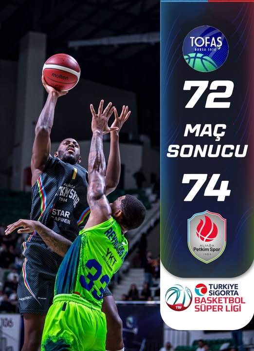 Aliağa Petkimspor’dan Bursa’da Kritik Zafer: TOFAŞ’ı 74-72 Mağlup Etti