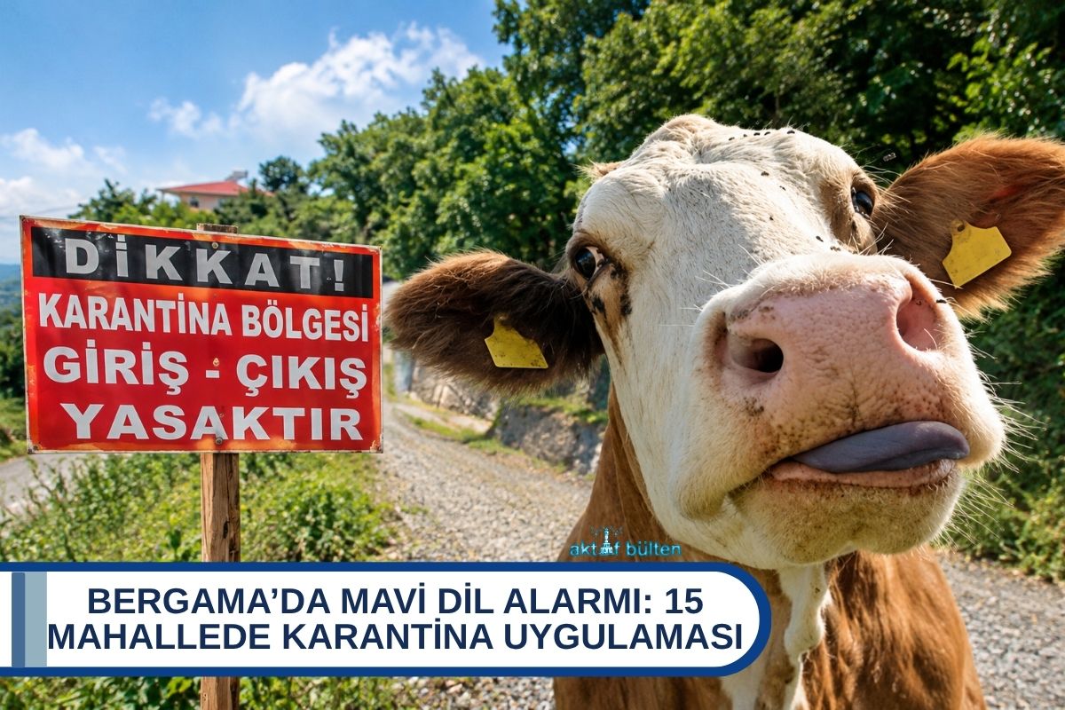 BERGAMA’DA MAVİ DİL ALARMI: 15 MAHALLEDE KARANTİNA UYGULAMASI