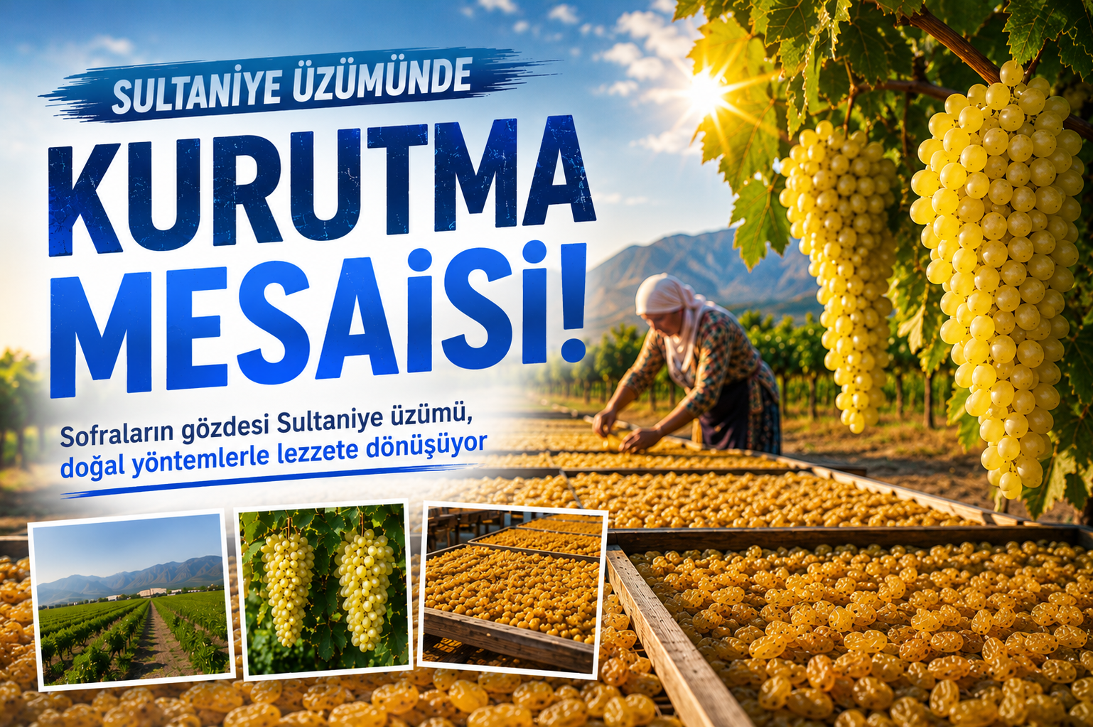 Sultaniye Üzümünde Bereket Mesaisi: Manisa Bağlarında Hasat Başladı